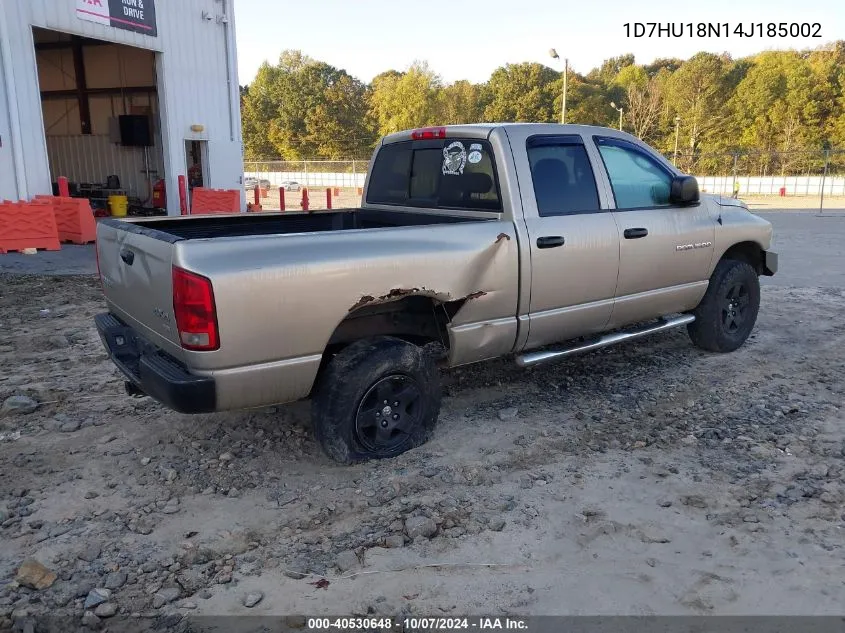 2004 Dodge Ram 1500 Slt/Laramie VIN: 1D7HU18N14J185002 Lot: 40530648