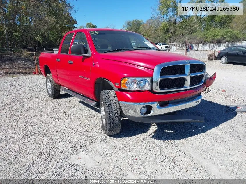 2004 Dodge Ram 2500 Slt/Laramie VIN: 1D7KU28D24J265380 Lot: 40534130