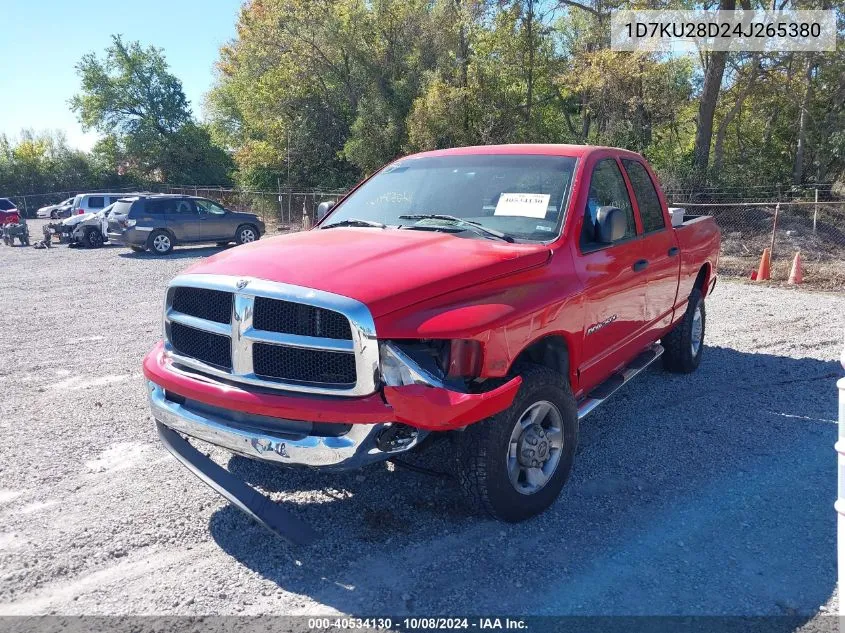 2004 Dodge Ram 2500 Slt/Laramie VIN: 1D7KU28D24J265380 Lot: 40534130