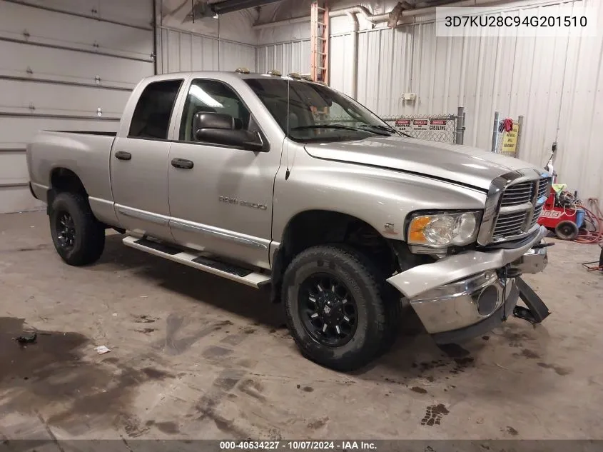 2004 Dodge Ram 2500 St/Slt VIN: 3D7KU28C94G201510 Lot: 40534227