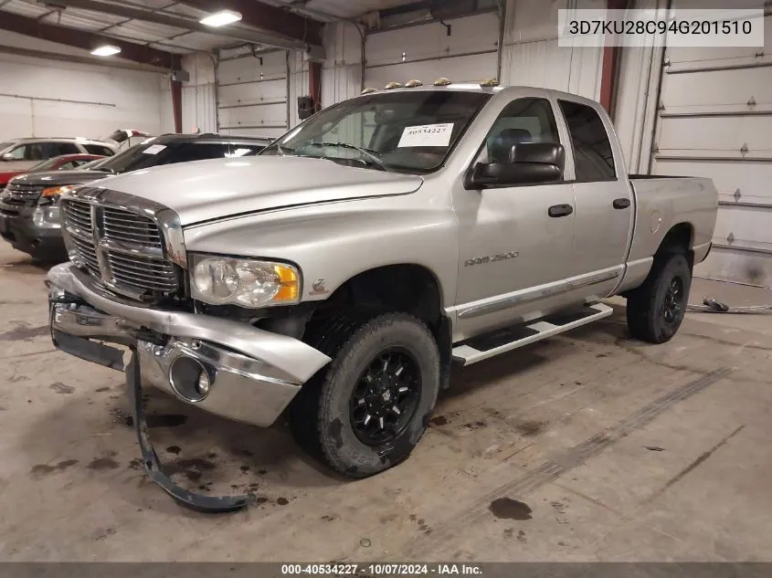 2004 Dodge Ram 2500 St/Slt VIN: 3D7KU28C94G201510 Lot: 40534227