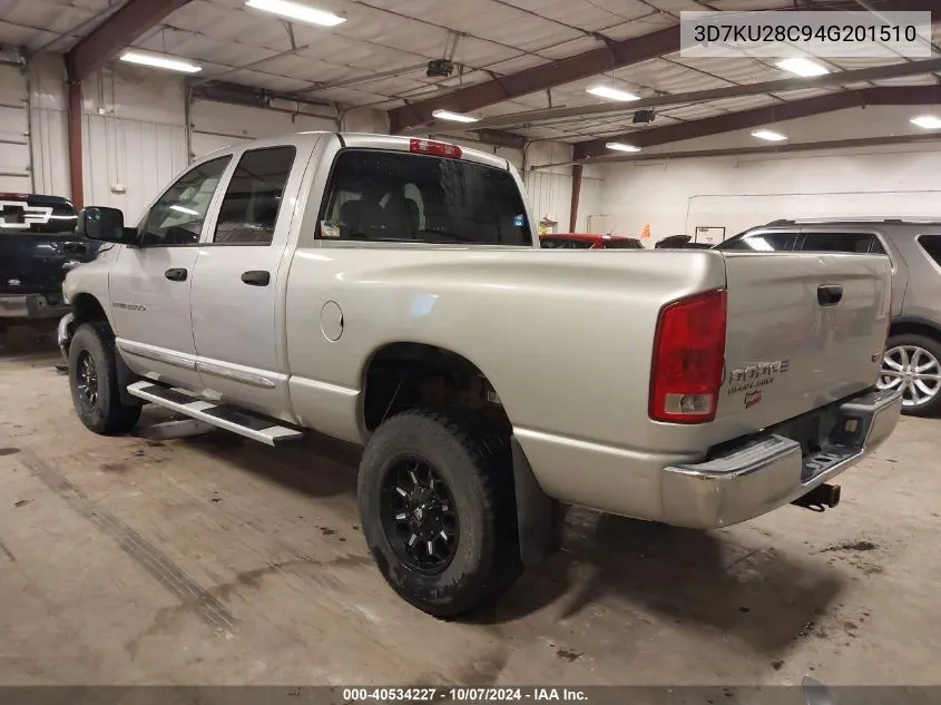 2004 Dodge Ram 2500 St/Slt VIN: 3D7KU28C94G201510 Lot: 40534227