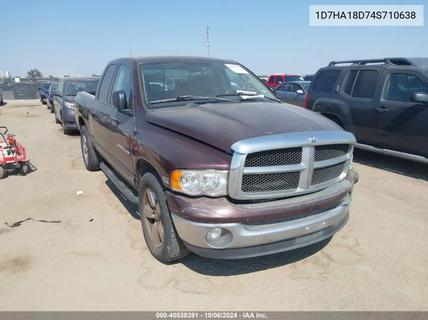 2004 Dodge Ram 1500 Slt/Laramie VIN: 1D7HA18D74S710638 Lot: 40538391