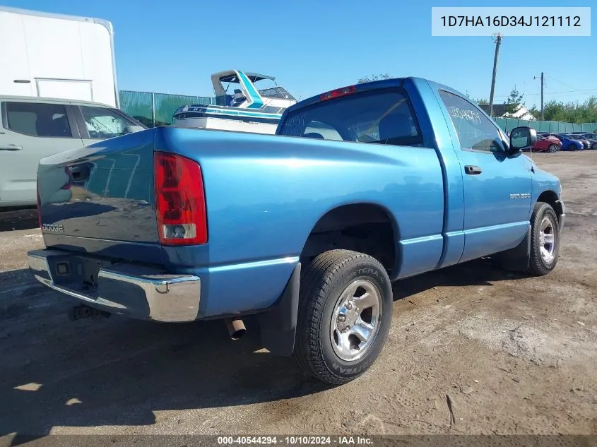 2004 Dodge Ram 1500 St VIN: 1D7HA16D34J121112 Lot: 40544294