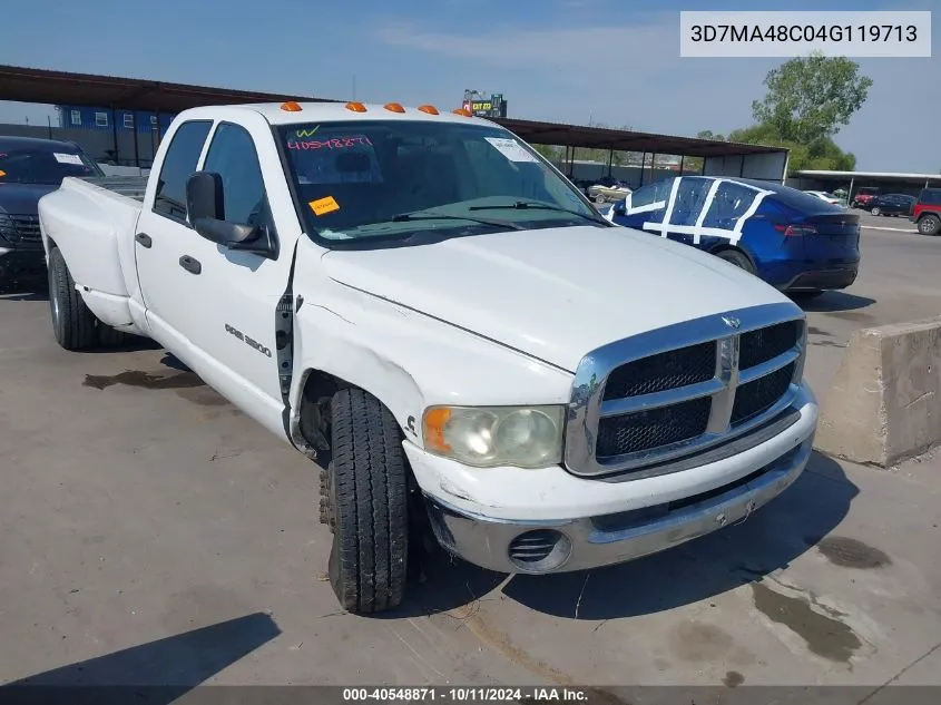 2004 Dodge Ram 3500 Slt/Laramie VIN: 3D7MA48C04G119713 Lot: 40548871