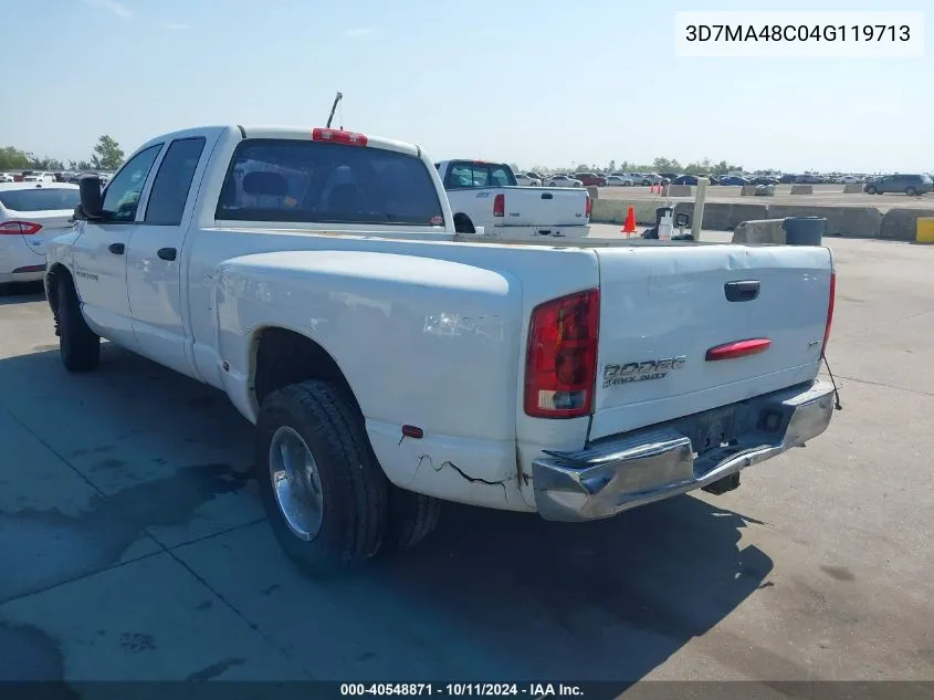 2004 Dodge Ram 3500 Slt/Laramie VIN: 3D7MA48C04G119713 Lot: 40548871