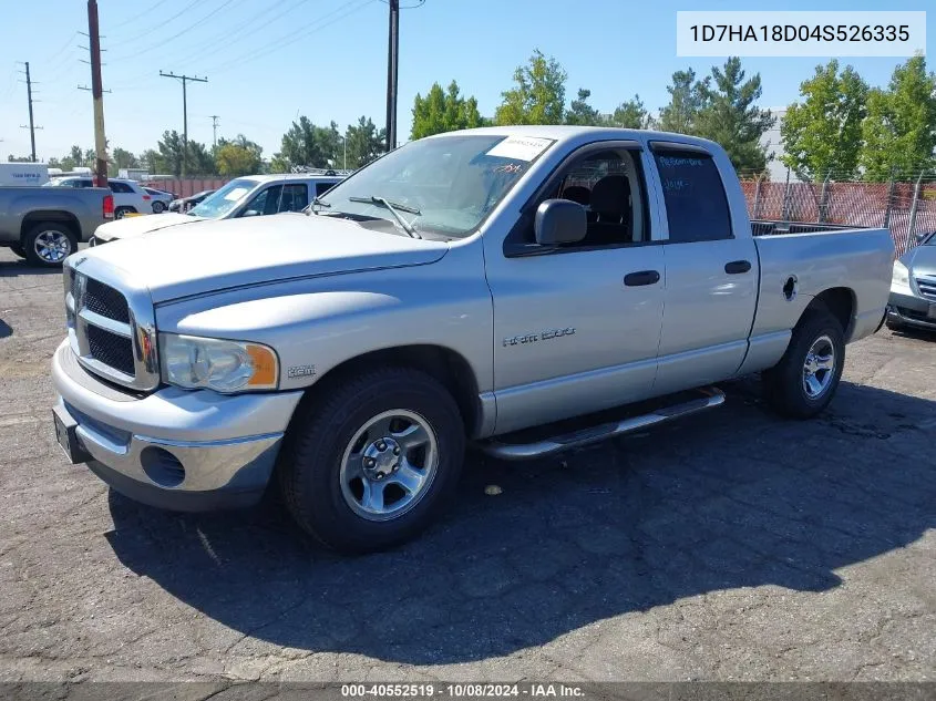 2004 Dodge Ram 1500 Slt/Laramie VIN: 1D7HA18D04S526335 Lot: 40552519