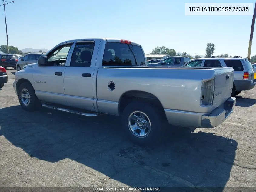 2004 Dodge Ram 1500 Slt/Laramie VIN: 1D7HA18D04S526335 Lot: 40552519