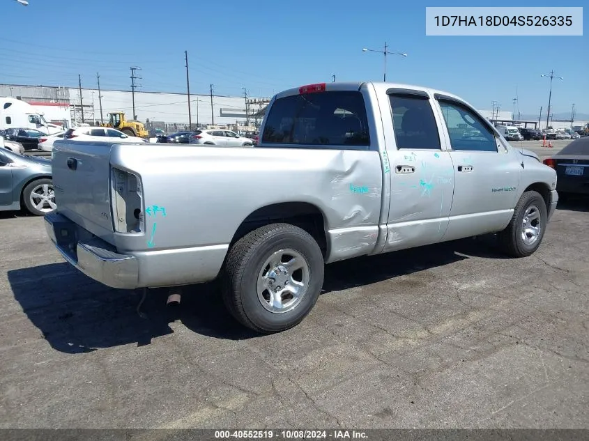 2004 Dodge Ram 1500 Slt/Laramie VIN: 1D7HA18D04S526335 Lot: 40552519