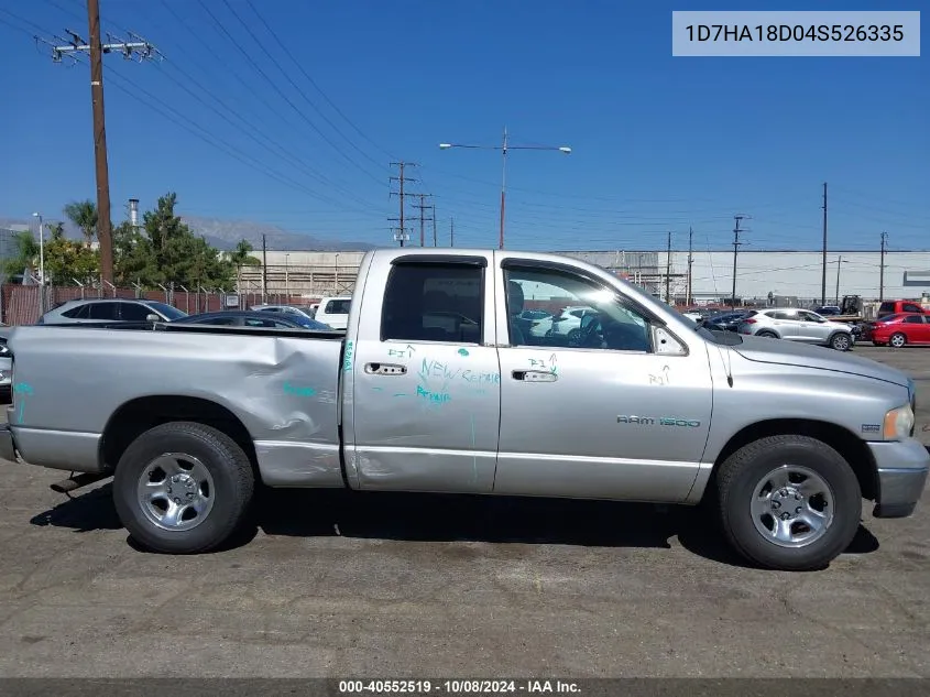 2004 Dodge Ram 1500 Slt/Laramie VIN: 1D7HA18D04S526335 Lot: 40552519