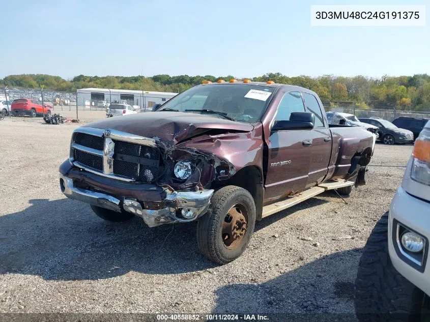 2004 Dodge Ram 3500 St/Slt VIN: 3D3MU48C24G191375 Lot: 40558852