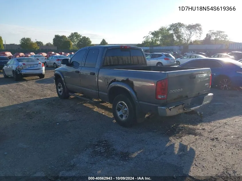 2004 Dodge Ram 1500 Slt/Laramie VIN: 1D7HU18N54S619366 Lot: 40562943