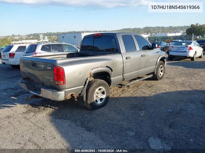 2004 Dodge Ram 1500 Slt/Laramie VIN: 1D7HU18N54S619366 Lot: 40562943