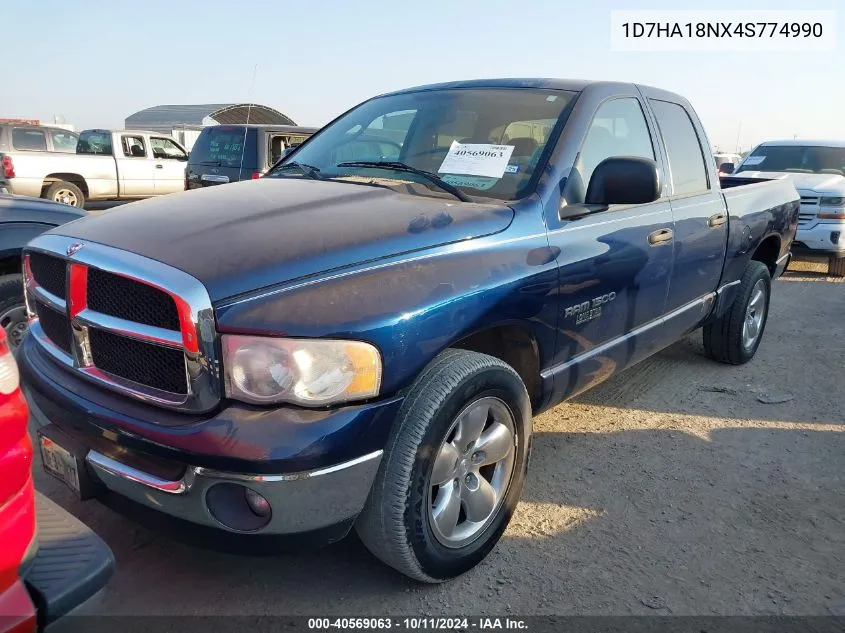 2004 Dodge Ram 1500 Slt/Laramie VIN: 1D7HA18NX4S774990 Lot: 40569063