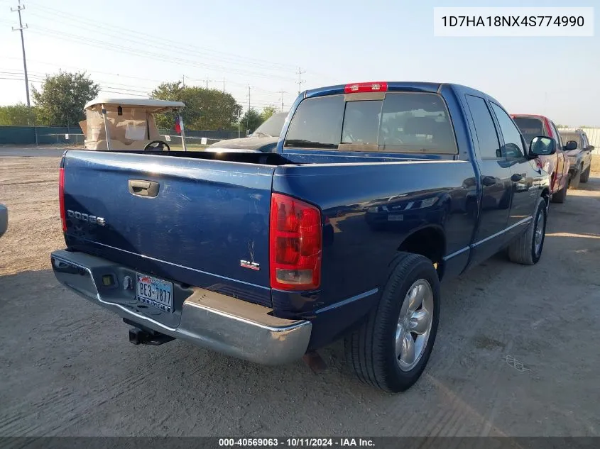 2004 Dodge Ram 1500 Slt/Laramie VIN: 1D7HA18NX4S774990 Lot: 40569063