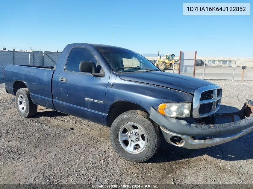 2004 Dodge Ram 1500 St VIN: 1D7HA16K64J122852 Lot: 40577890