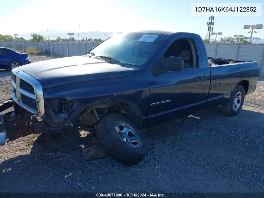 2004 Dodge Ram 1500 St VIN: 1D7HA16K64J122852 Lot: 40577890