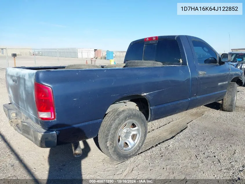 2004 Dodge Ram 1500 St VIN: 1D7HA16K64J122852 Lot: 40577890