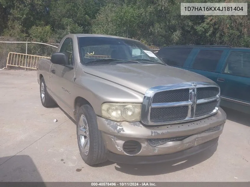 2004 Dodge Ram 1500 St VIN: 1D7HA16KX4J181404 Lot: 40578496