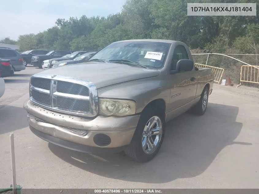 2004 Dodge Ram 1500 St VIN: 1D7HA16KX4J181404 Lot: 40578496