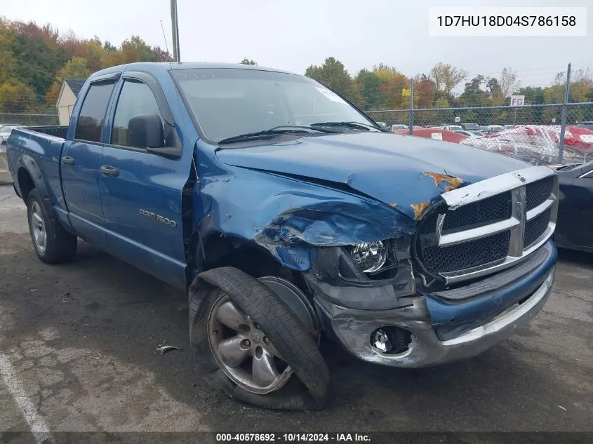 2004 Dodge Ram 1500 Slt/Laramie VIN: 1D7HU18D04S786158 Lot: 40578692