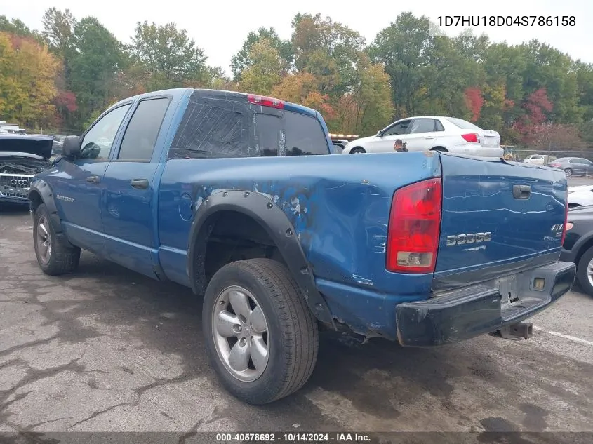 1D7HU18D04S786158 2004 Dodge Ram 1500 Slt/Laramie