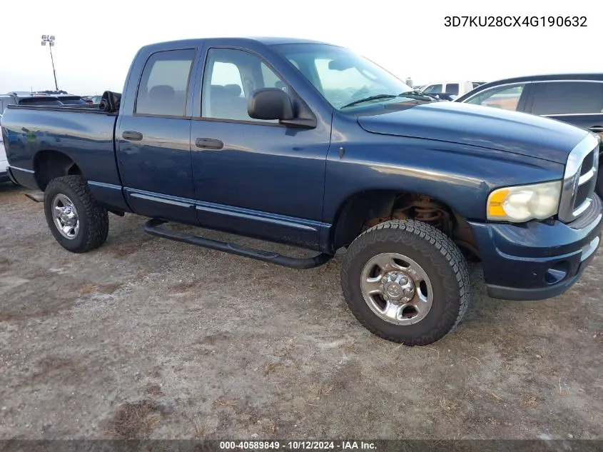 2004 Dodge Ram 2500 St/Slt VIN: 3D7KU28CX4G190632 Lot: 40589849