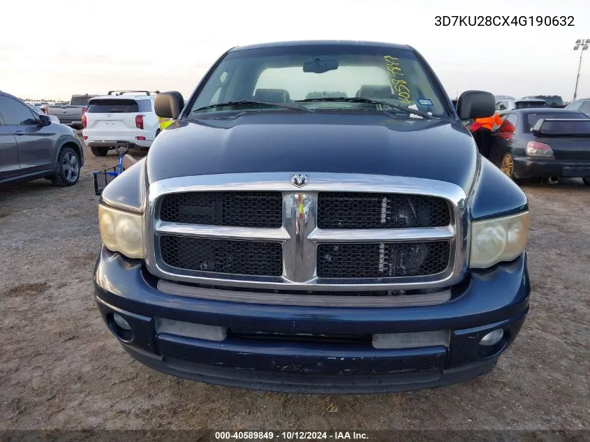 2004 Dodge Ram 2500 St/Slt VIN: 3D7KU28CX4G190632 Lot: 40589849