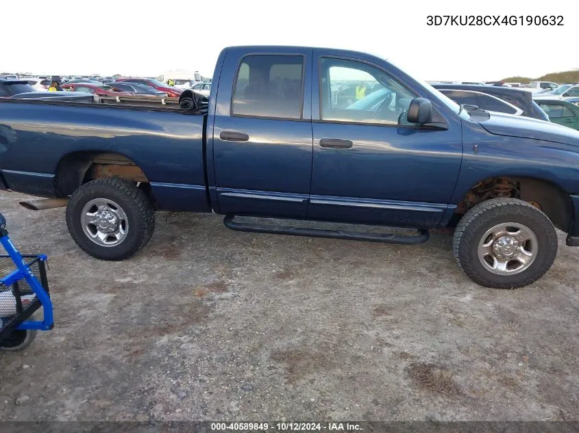 2004 Dodge Ram 2500 St/Slt VIN: 3D7KU28CX4G190632 Lot: 40589849