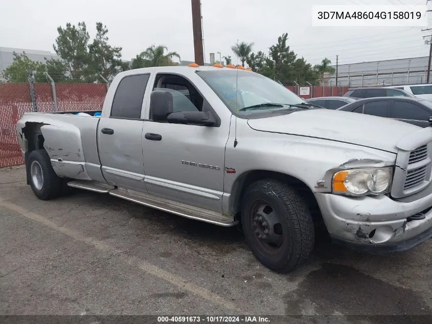 2004 Dodge Ram 3500 Slt/Laramie VIN: 3D7MA48604G158019 Lot: 40591673