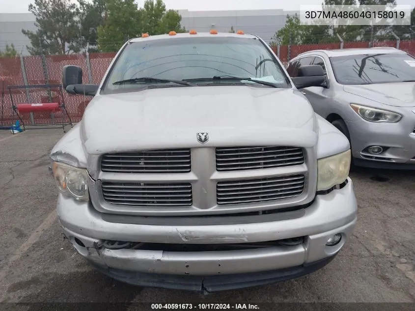 2004 Dodge Ram 3500 Slt/Laramie VIN: 3D7MA48604G158019 Lot: 40591673