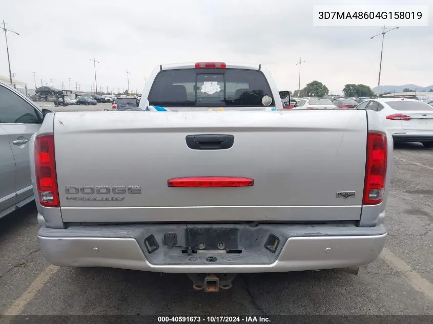 2004 Dodge Ram 3500 Slt/Laramie VIN: 3D7MA48604G158019 Lot: 40591673