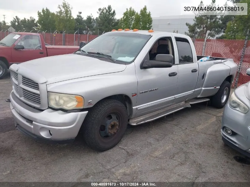 2004 Dodge Ram 3500 Slt/Laramie VIN: 3D7MA48604G158019 Lot: 40591673