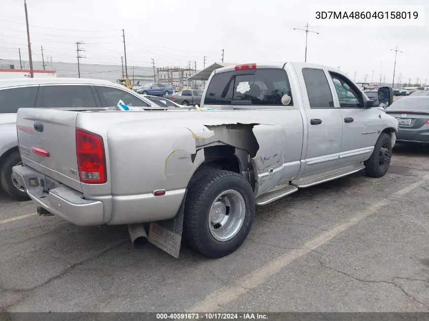 2004 Dodge Ram 3500 Slt/Laramie VIN: 3D7MA48604G158019 Lot: 40591673