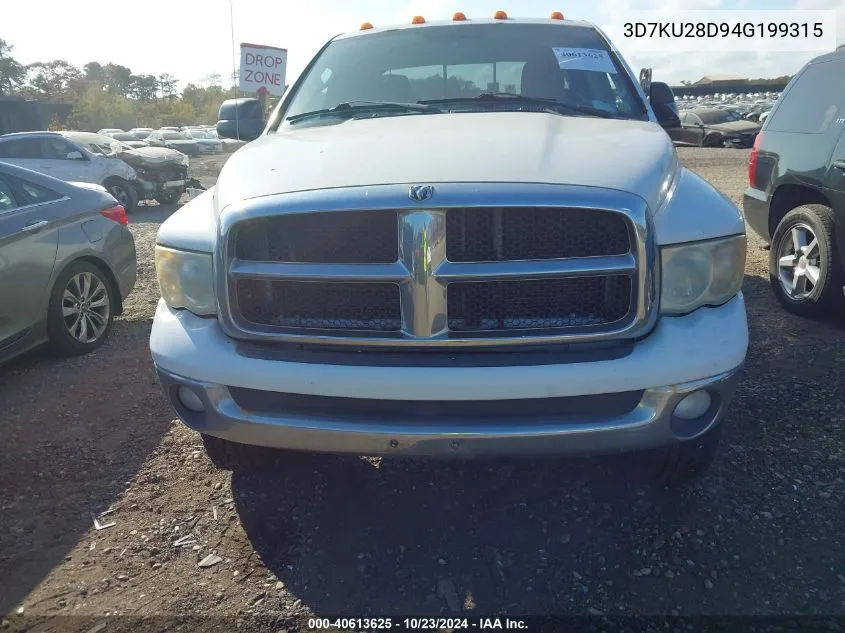 3D7KU28D94G199315 2004 Dodge Ram 2500 Slt/Laramie