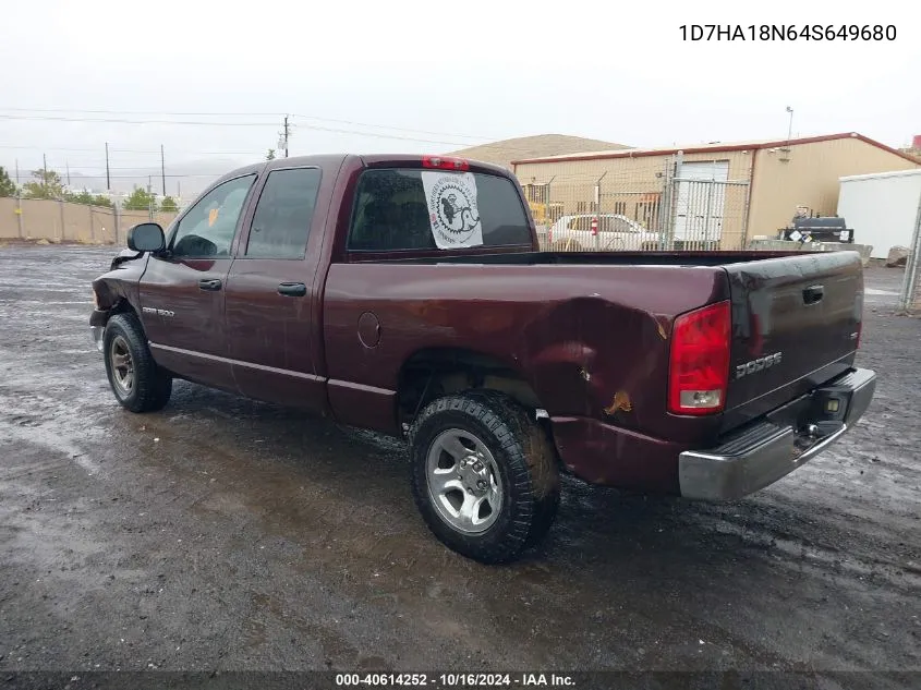 2004 Dodge Ram 1500 Slt/Laramie VIN: 1D7HA18N64S649680 Lot: 40614252