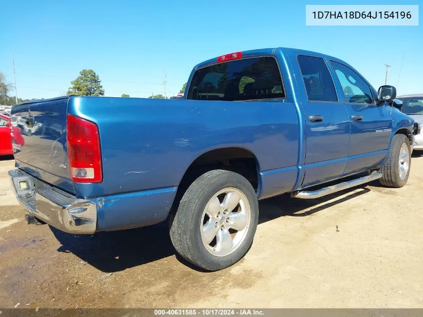 2004 Dodge Ram 1500 Slt/Laramie VIN: 1D7HA18D64J154196 Lot: 40631585