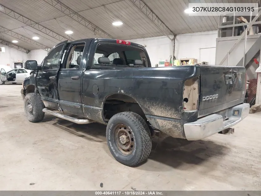 2004 Dodge Ram 2500 Slt/Laramie VIN: 3D7KU28C84G103195 Lot: 40641117