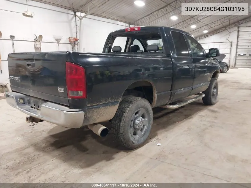 2004 Dodge Ram 2500 Slt/Laramie VIN: 3D7KU28C84G103195 Lot: 40641117