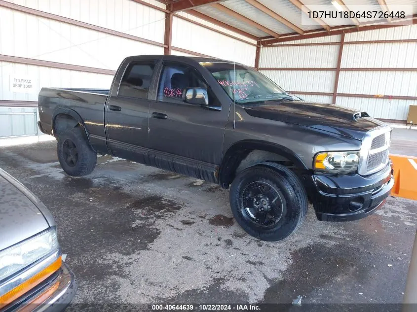 2004 Dodge Ram 1500 Slt/Laramie VIN: 1D7HU18D64S726448 Lot: 40644639