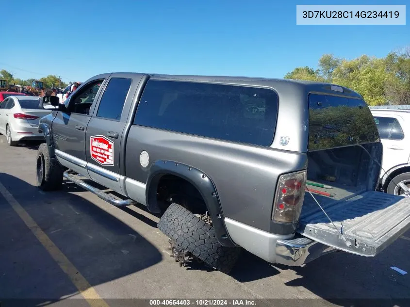 2004 Dodge Ram 2500 Slt/Laramie VIN: 3D7KU28C14G234419 Lot: 40654403