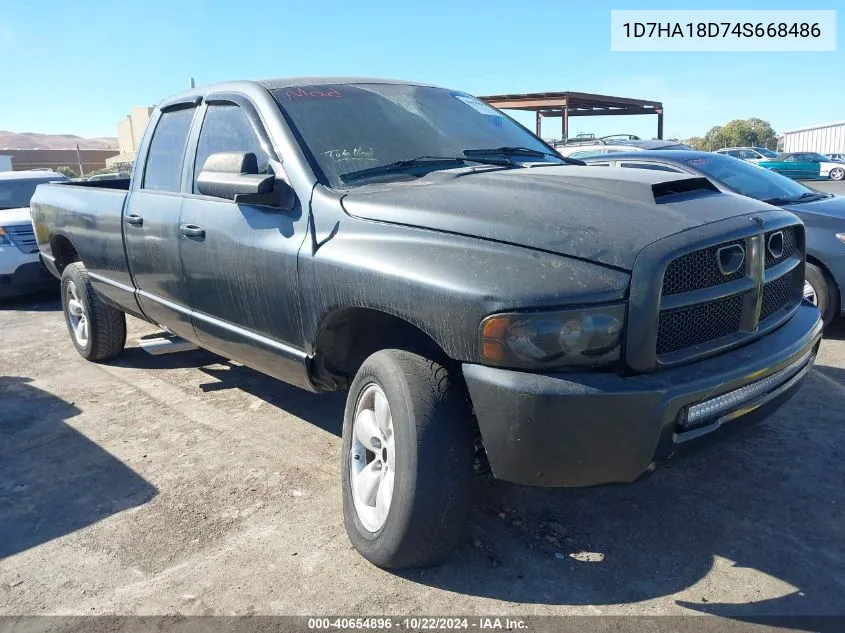 2004 Dodge Ram 1500 Slt/Laramie VIN: 1D7HA18D74S668486 Lot: 40654896