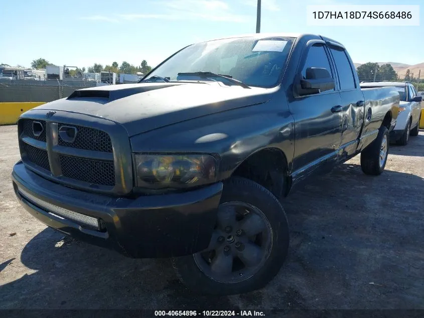 2004 Dodge Ram 1500 Slt/Laramie VIN: 1D7HA18D74S668486 Lot: 40654896