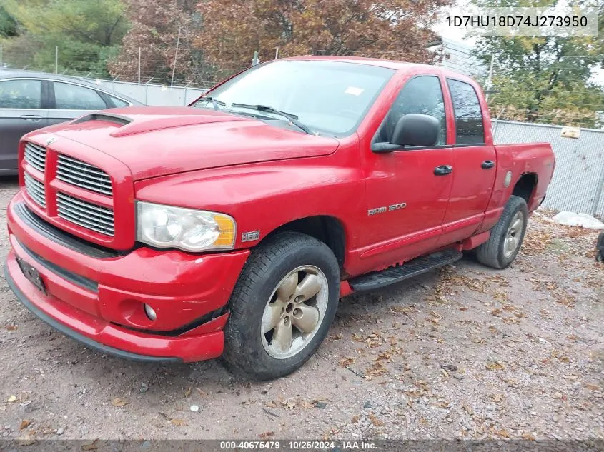 2004 Dodge Ram 1500 Slt/Laramie VIN: 1D7HU18D74J273950 Lot: 40675479