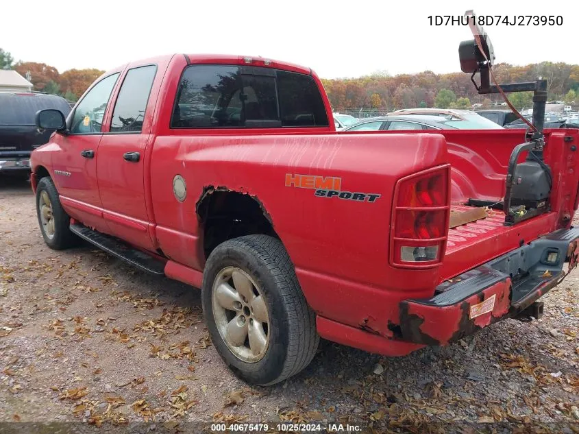 2004 Dodge Ram 1500 Slt/Laramie VIN: 1D7HU18D74J273950 Lot: 40675479