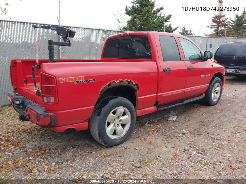 2004 Dodge Ram 1500 Slt/Laramie VIN: 1D7HU18D74J273950 Lot: 40675479