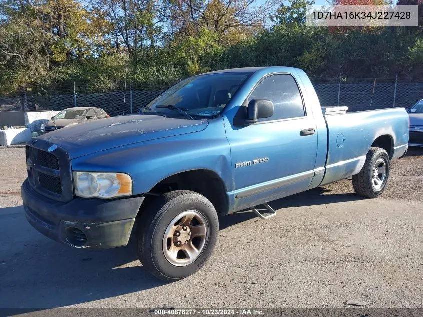 2004 Dodge Ram 1500 St VIN: 1D7HA16K34J227428 Lot: 40676277