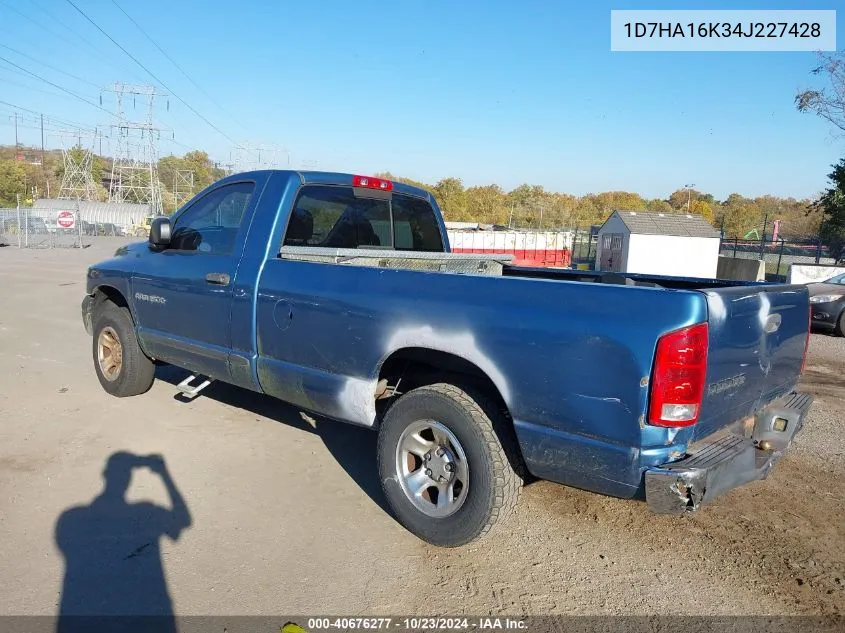 2004 Dodge Ram 1500 St VIN: 1D7HA16K34J227428 Lot: 40676277