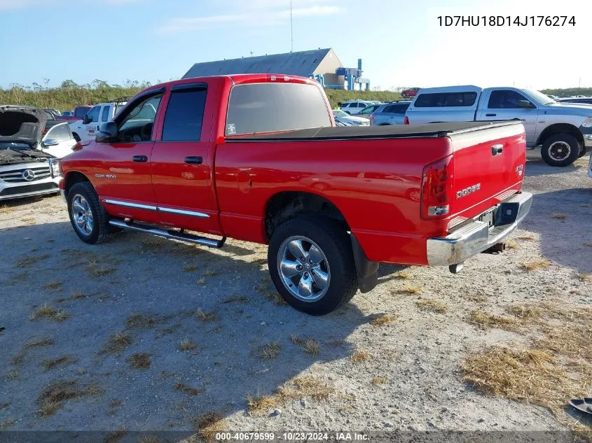 2004 Dodge Ram 1500 Slt/Laramie VIN: 1D7HU18D14J176274 Lot: 40679599