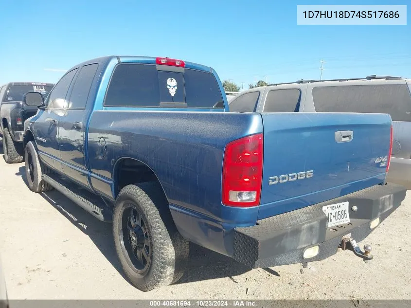 2004 Dodge Ram 1500 Slt/Laramie VIN: 1D7HU18D74S517686 Lot: 40681694